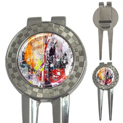 Abstract Graffiti Golf Pitchfork & Ball Marker by ArtistRoseanneJones