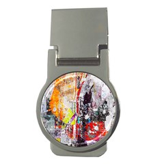 Abstract Graffiti Money Clip (round) by ArtistRoseanneJones