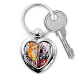 Abstract Graffiti Key Chain (Heart) Front