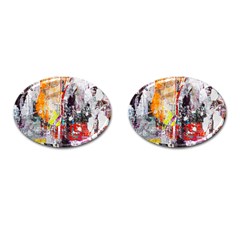 Abstract Graffiti Cufflinks (oval)