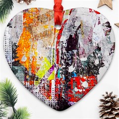 Abstract Graffiti Heart Ornament (two Sides) by ArtistRoseanneJones