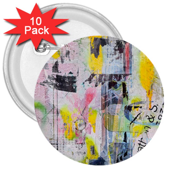 Graffiti Graphic 3  Button (10 pack)