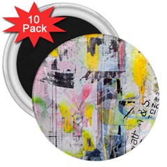 Graffiti Graphic 3  Button Magnet (10 Pack)