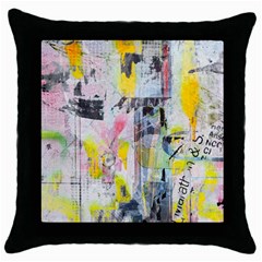 Graffiti Graphic Black Throw Pillow Case