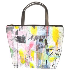 Graffiti Graphic Bucket Handbag by ArtistRoseanneJones