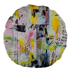 Graffiti Graphic Large 18  Premium Flano Round Cushion  by ArtistRoseanneJones