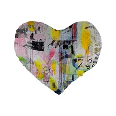 Graffiti Graphic Standard 16  Premium Flano Heart Shape Cushion 