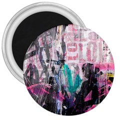 Graffiti Grunge Love 3  Button Magnet