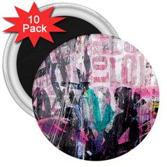 Graffiti Grunge Love 3  Button Magnet (10 Pack)