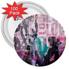 Graffiti Grunge Love 3  Button (100 Pack)