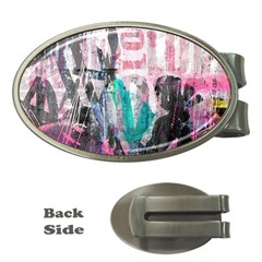 Graffiti Grunge Love Money Clip (oval)