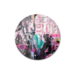 Graffiti Grunge Love Magnet 3  (round)