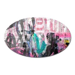 Graffiti Grunge Love Magnet (oval)