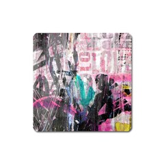 Graffiti Grunge Love Magnet (square)