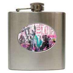 Graffiti Grunge Love Hip Flask