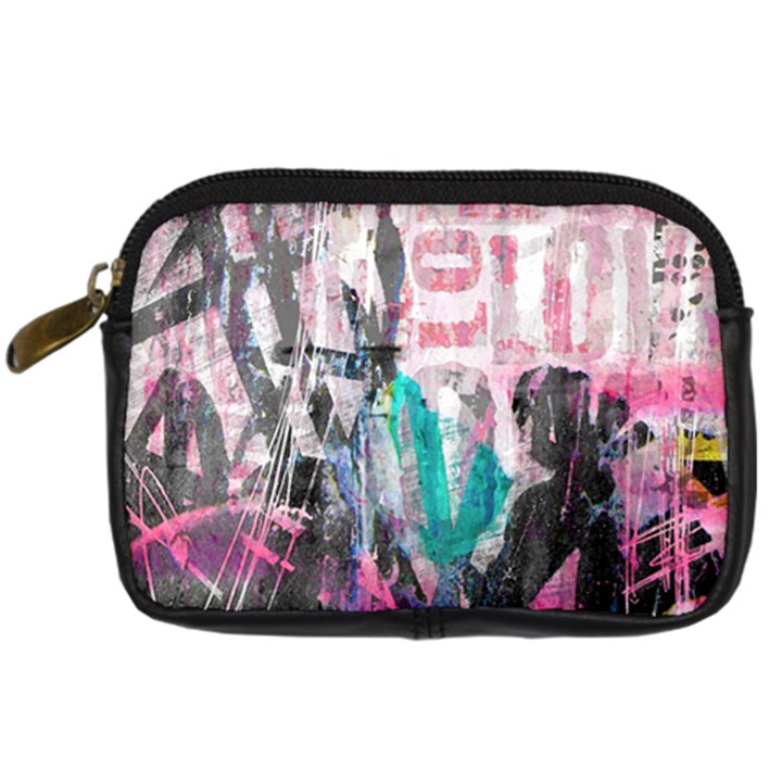 Graffiti Grunge Love Digital Camera Leather Case