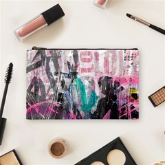 Graffiti Grunge Love Cosmetic Bag (medium)