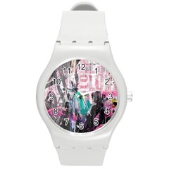 Graffiti Grunge Love Plastic Sport Watch (medium)