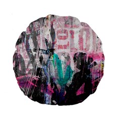 Graffiti Grunge Love Standard 15  Premium Round Cushion  by ArtistRoseanneJones