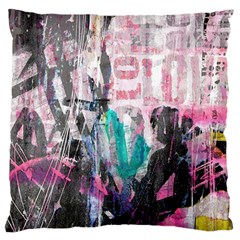 Graffiti Grunge Love Large Flano Cushion Case (one Side)