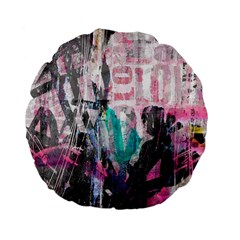 Graffiti Grunge Love Standard 15  Premium Flano Round Cushion 