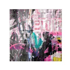 Graffiti Grunge Love Small Satin Scarf (square)