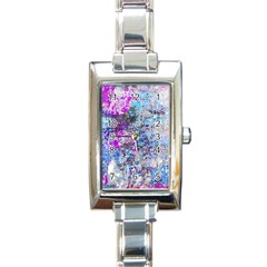 Graffiti Splatter Rectangular Italian Charm Watch