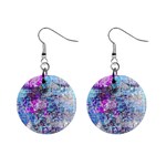 Graffiti Splatter Mini Button Earrings Front