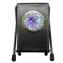 Graffiti Splatter Stationery Holder Clock