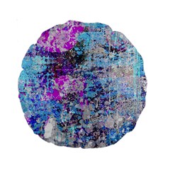 Graffiti Splatter Standard 15  Premium Round Cushion  by ArtistRoseanneJones