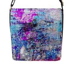 Graffiti Splatter Flap Closure Messenger Bag (l)