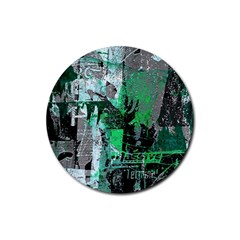 Green Urban Graffiti Drink Coaster (round)