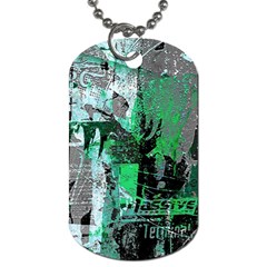 Green Urban Graffiti Dog Tag (two-sided) 