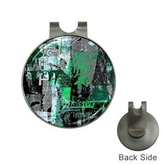 Green Urban Graffiti Hat Clip With Golf Ball Marker