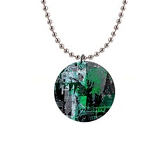 Green Urban Graffiti Button Necklace