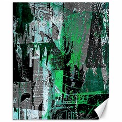 Green Urban Graffiti Canvas 16  X 20  (unframed)