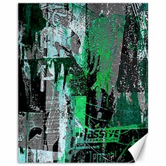 Green Urban Graffiti Canvas 11  X 14  (unframed) by ArtistRoseanneJones