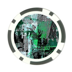 Green Urban Graffiti Poker Chip