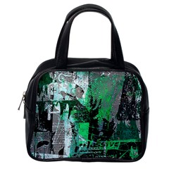 Green Urban Graffiti Classic Handbag (one Side)