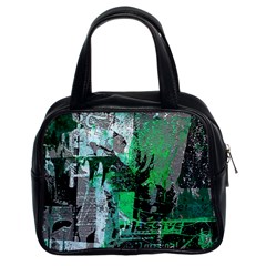 Green Urban Graffiti Classic Handbag (two Sides)