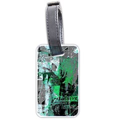 Green Urban Graffiti Luggage Tag (one Side)