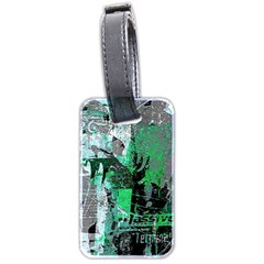 Green Urban Graffiti Luggage Tag (two Sides) by ArtistRoseanneJones