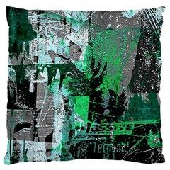 Green Urban Graffiti Large Cushion Case (single Sided) 