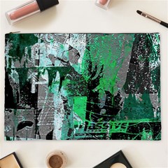 Green Urban Graffiti Cosmetic Bag (xxl) by ArtistRoseanneJones