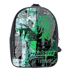 Green Urban Graffiti School Bag (xl)