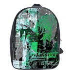 Green Urban Graffiti School Bag (XL) Front