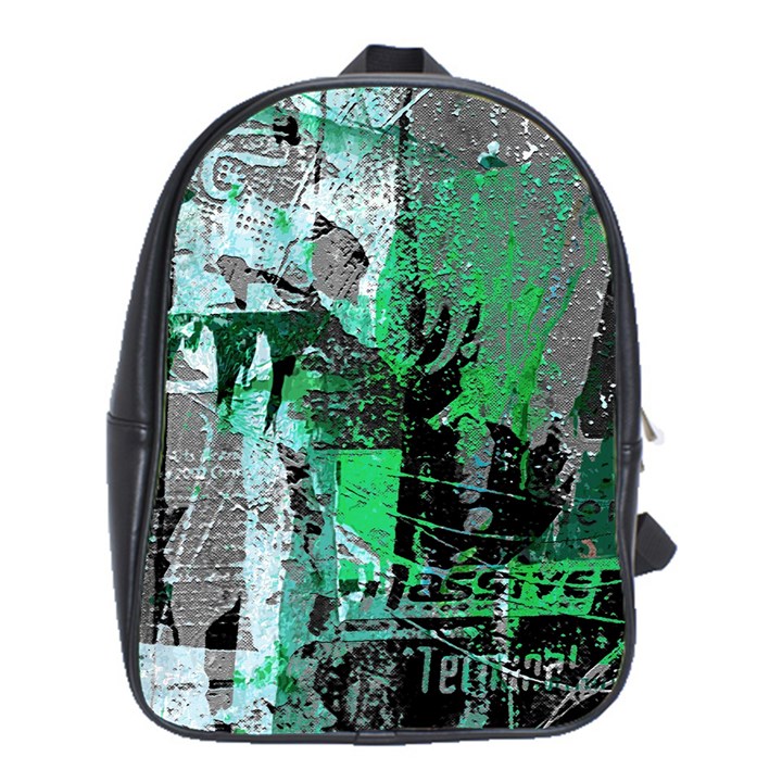 Green Urban Graffiti School Bag (XL)