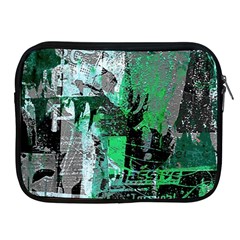 Green Urban Graffiti Apple Ipad Zippered Sleeve by ArtistRoseanneJones