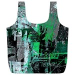 Green Urban Graffiti Reusable Bag (XL) Front