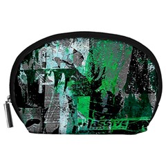 Green Urban Graffiti Accessory Pouch (large)